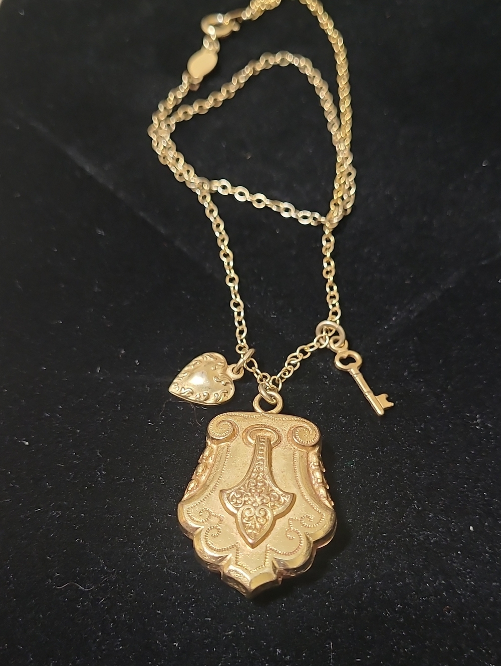 Catherine Popesco La Vie Parisienne Collection Necklace with Heart & Key